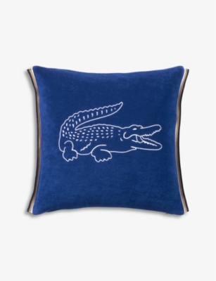 LACOSTE: L Break logo-embellished cotton-blend cushion cover 45cm x 45cm