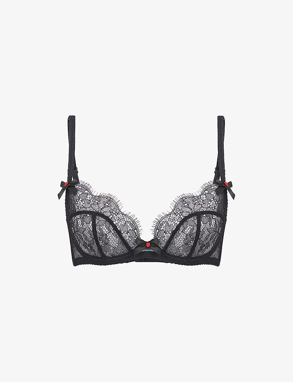 AGENT PROVOCATEUR AGENT PROVOCATEUR WOMEN'S BLACK LORNA SCALLOPED-LACE UNDERWIRED BRA,58228723