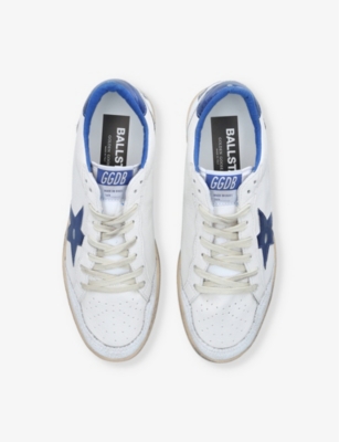 Ball Star Logo-Embroidered Leather Low-Top Trainers