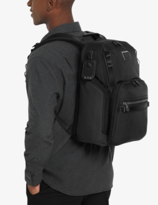 Shop Tumi Sheppard Zipped Nylon Backpack In Black