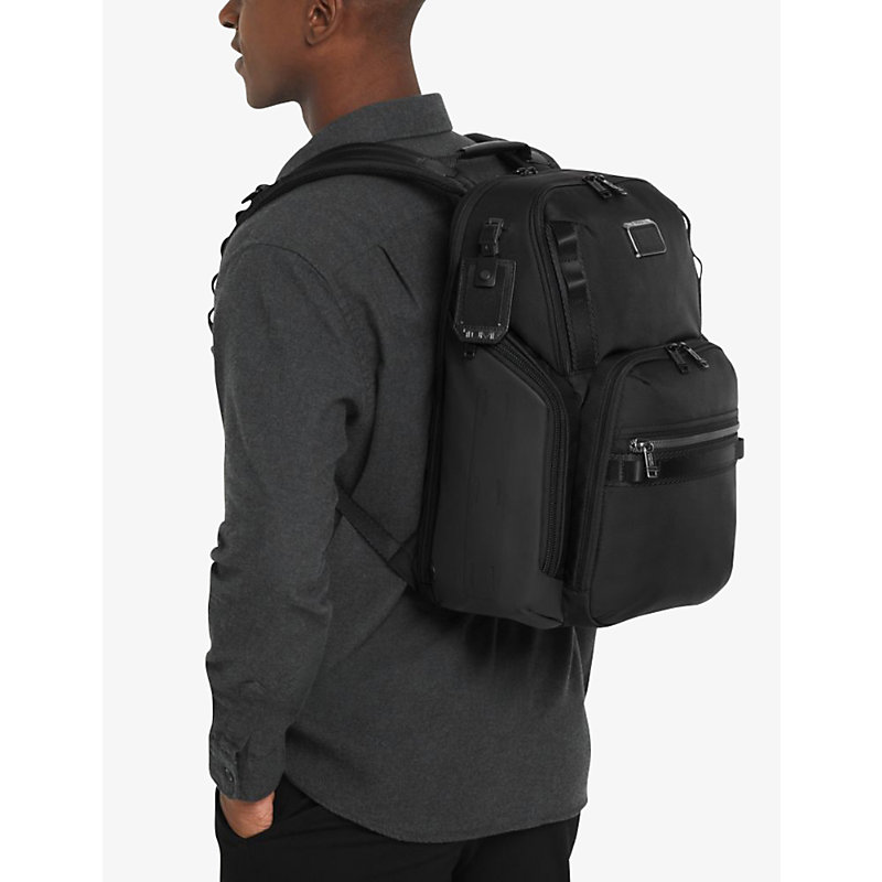 Shop Tumi Sheppard Zipped Nylon Backpack In Black