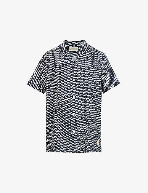PREVU: Hayden geometric-print woven shirt