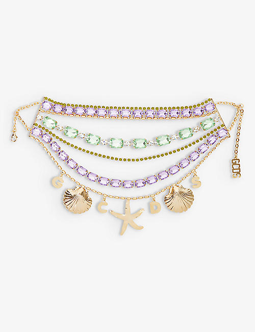 GCDS: Sea Party brass choker necklace