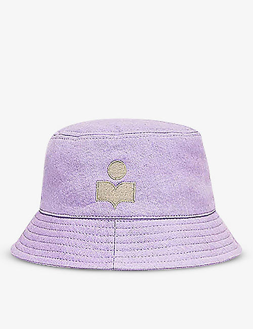 ISABEL MARANT: Haley logo-embroidered cotton bucket hat