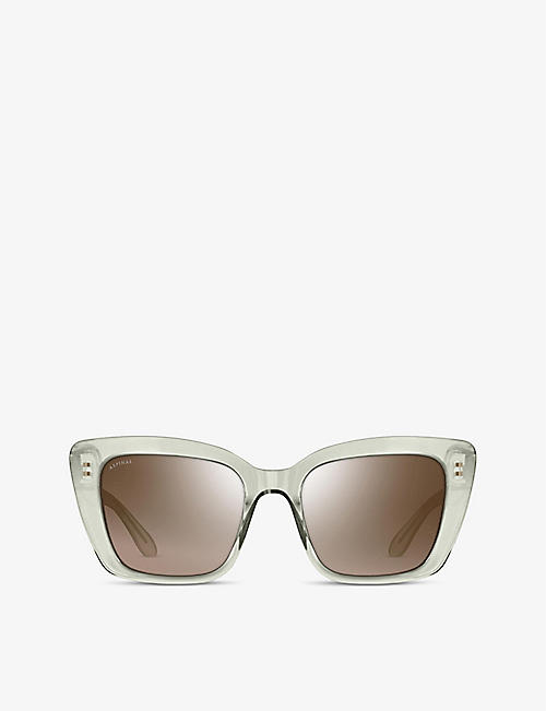 ASPINAL OF LONDON: Atlanta square-frame acetate sunglasses