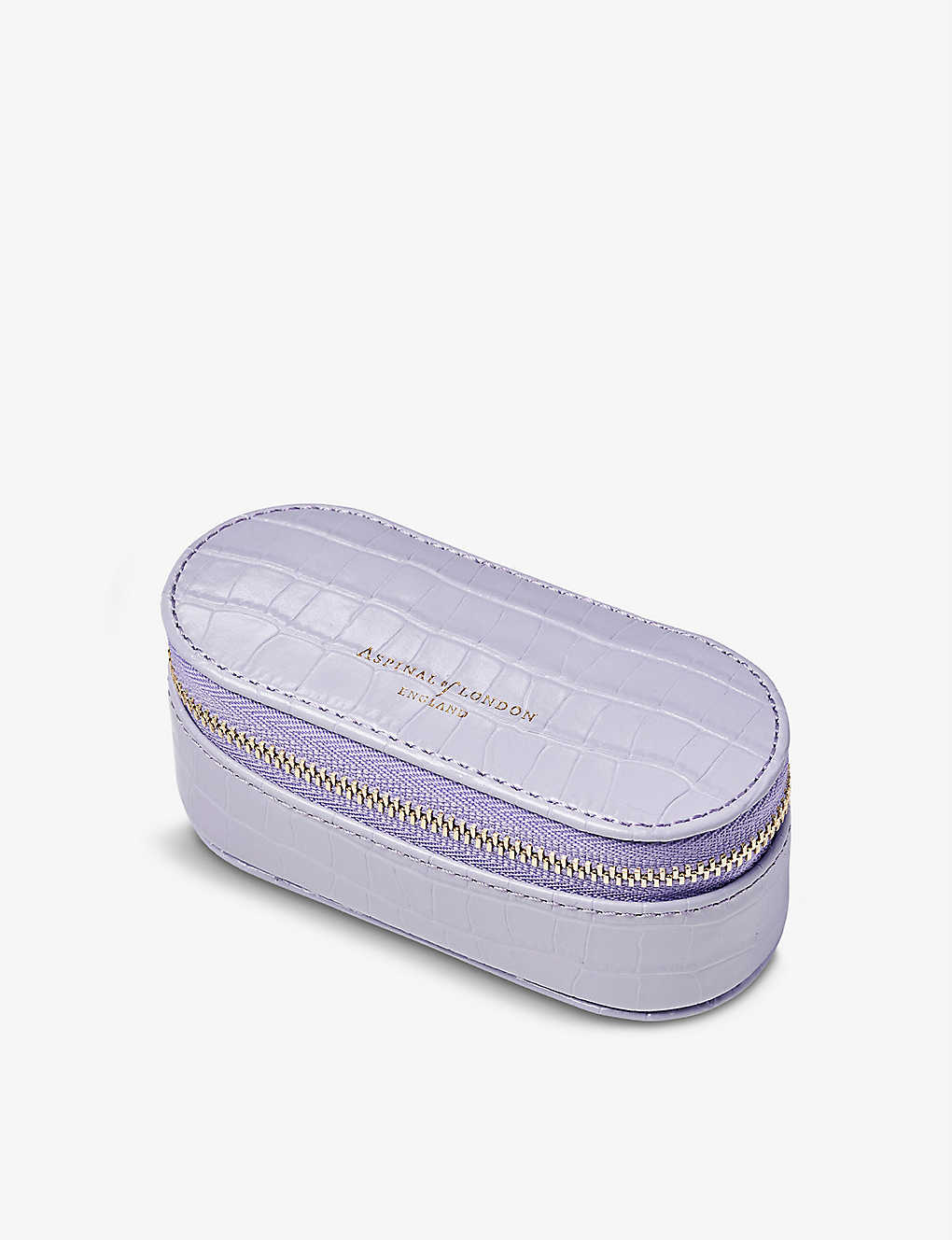 Aspinal Of London Lavender Handbag Tidy All Logo-embossed Leather Pouch