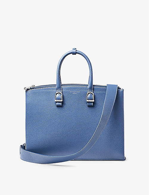 ASPINAL OF LONDON: Madison branded leather tote bag