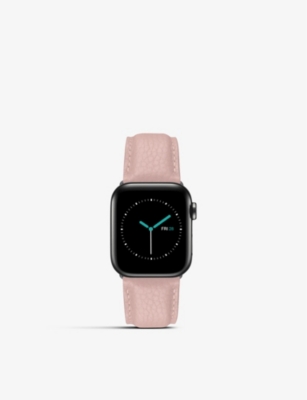MINTAPPLE: Grained leather Apple Watch strap 44mm