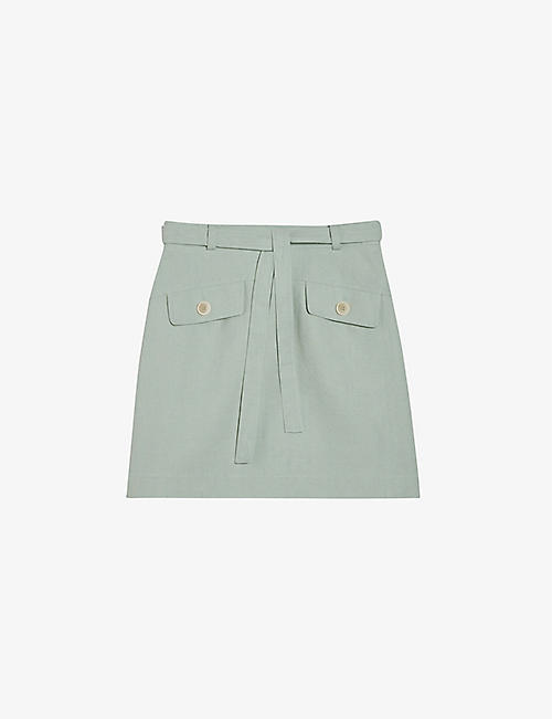CLAUDIE PIERLOT: Sonic A-line cotton-blend skirt