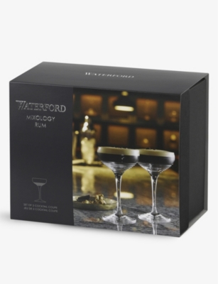 WATERFORD: Mixology Circon crystal-glass cocktail coupes set of two