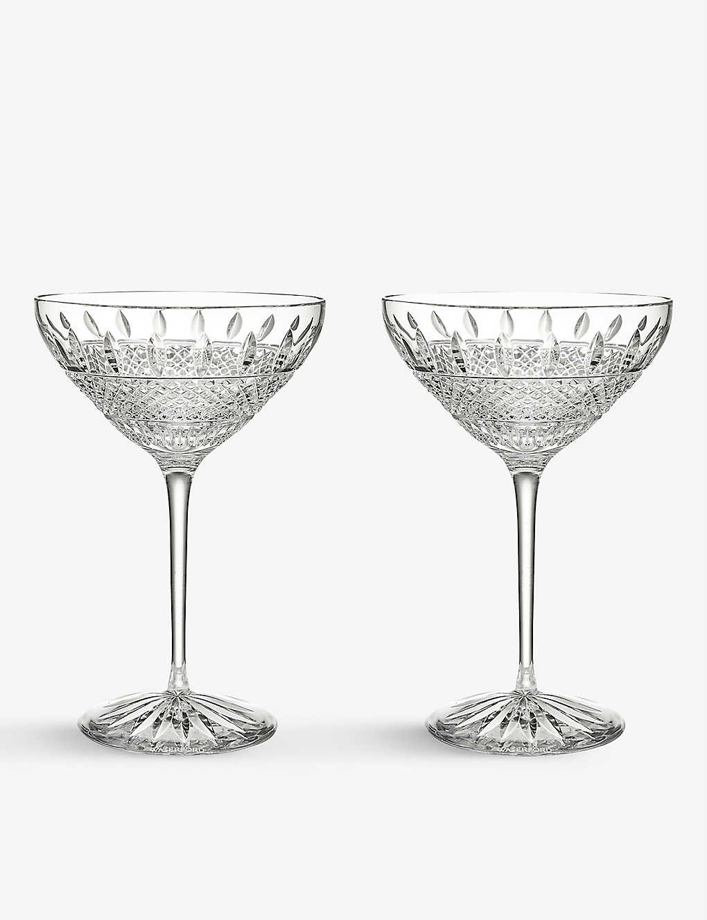 Shop Waterford Irish Lace Crystal-glass Martini Glasses Set Of Two