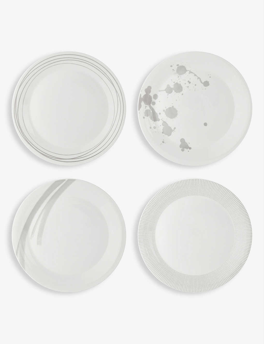 Royal Doulton Pacific Set Of Four Assorted Porcelain Plates 28cm