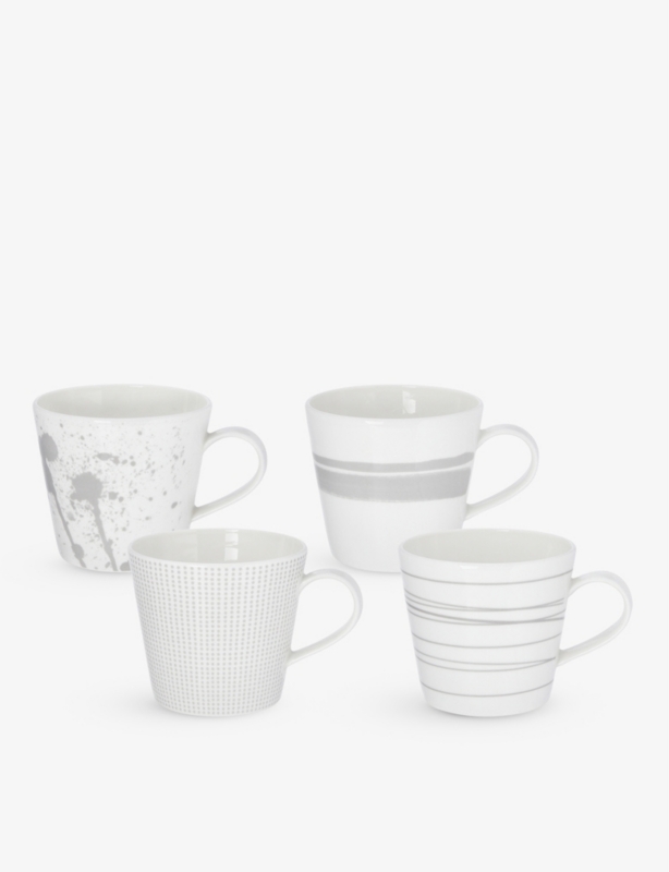 Pacific assorted porcelain mugs set of four