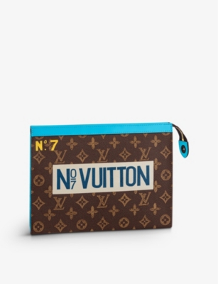 LOUIS VUITTON Pochette Voyage coated canvas wallet Selfridges