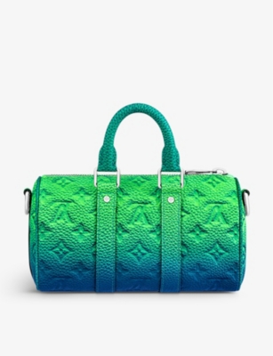 Louis Vuitton Keepall Bandouliere 50 Degrade Blue Green Taurillon Trav