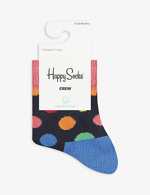 HAPPY SOCKS: Polka-dot cotton-blend socks 1-9 years