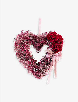 YOUR LONDON FLORIST: Cupid's Heart fresh and dried floral wreath
