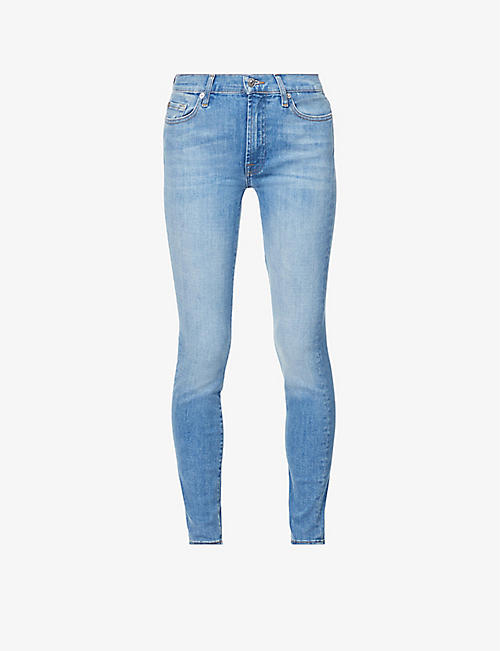 7 FOR ALL MANKIND: Skinny mid-rise stretch-denim jeans