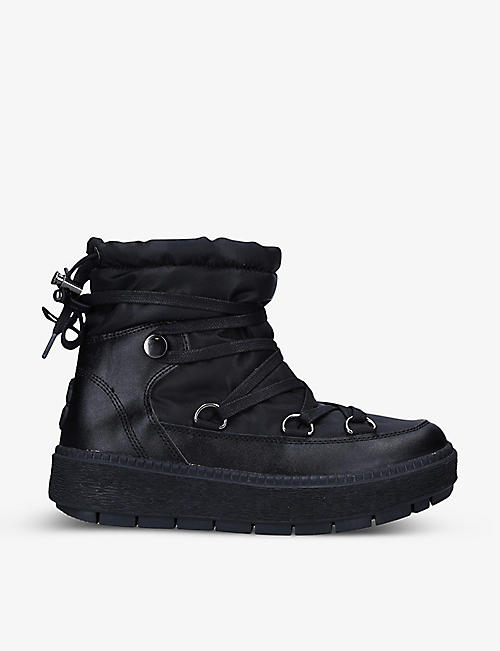 CARVELA COMFORT: Storm eye-let detail waterproof faux-leather boots