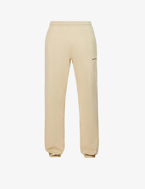 OFF-WHITE C/O VIRGIL ABLOH: Caravaggio brand-print cotton-jersey jogging bottoms