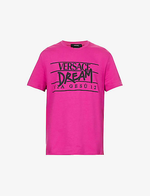 VERSACE: Dream text-print cotton-jersey T-shirt