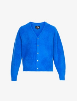 STUSSY - Shaggy knitted cardigan