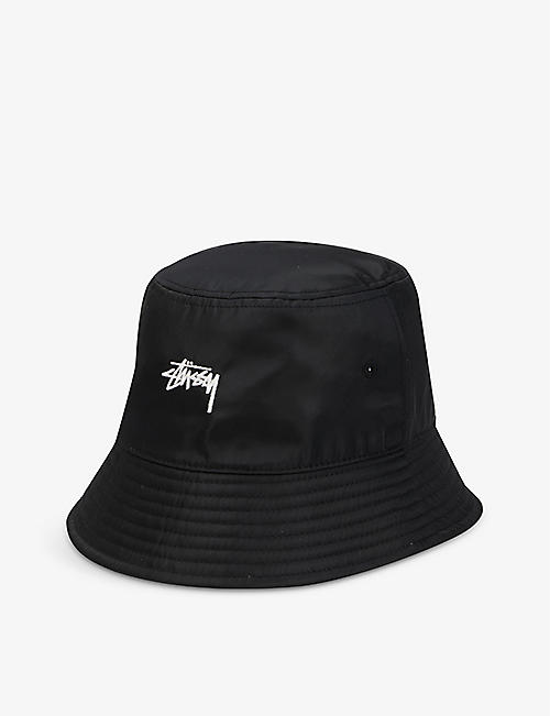 STUSSY: Logo-embroidered woven bucket hat
