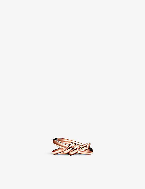 TIFFANY & CO: Tiffany Knot Double Row 18ct rose-gold ring