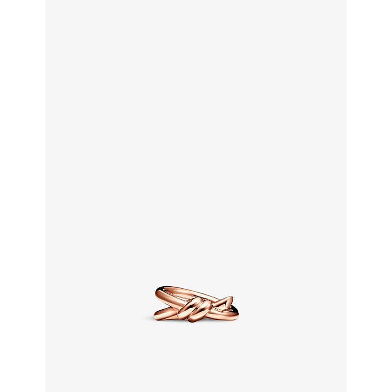 Tiffany & Co Womens Rose Gold Tiffany Knot Double Row 18ct Rose-gold Ring