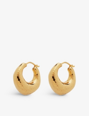 Shop Monica Vinader Women's Gold Deia 18ct Yellow Gold-plated Vermeil Silver Earrings