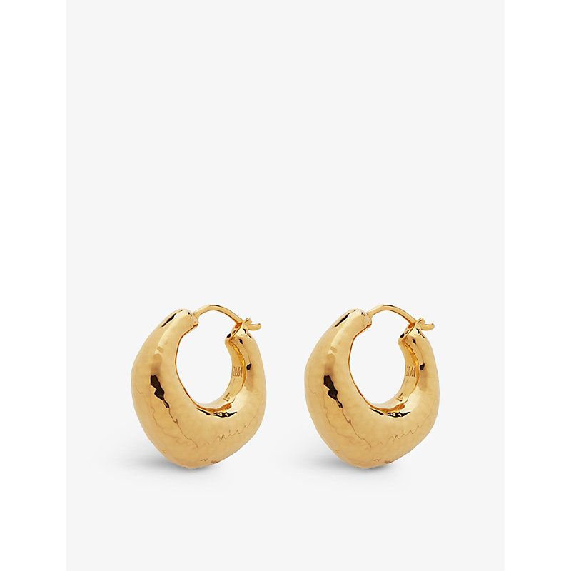 Shop Monica Vinader Women's Gold Deia 18ct Yellow Gold-plated Vermeil Silver Earrings