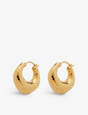 MONICA VINADER: Deia 18ct yellow gold-plated vermeil silver earrings