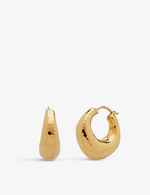 MONICA VINADER: Deia 18ct yellow gold-plated vermeil silver earrings
