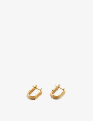 MONICA VINADER: Groove 18ct yellow-gold vermeil-plated sterling silver huggie earrings