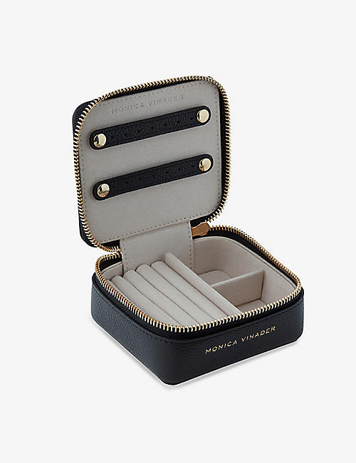 MONICA VINADER: Monogram square leather jewellery box