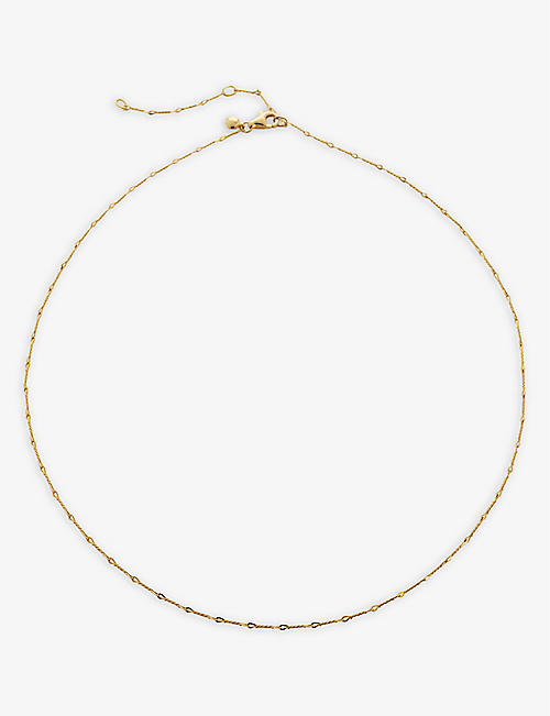 MONICA VINADER: Fine Twist 18ct yellow gold-plated sterling silver vermeil choker necklace