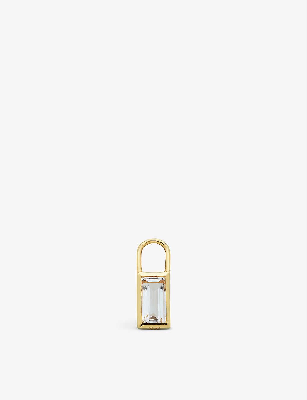 Monica Vinader Baguette 18ct Yellow Gold-plated Vermeil Sterling Silver Ear Charm In White