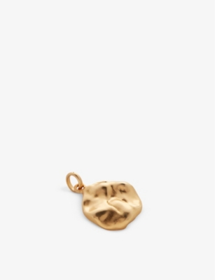 MONICA VINADER: Cast Keshi 18ct yellow gold-plated sterling silver vermeil pendant charm