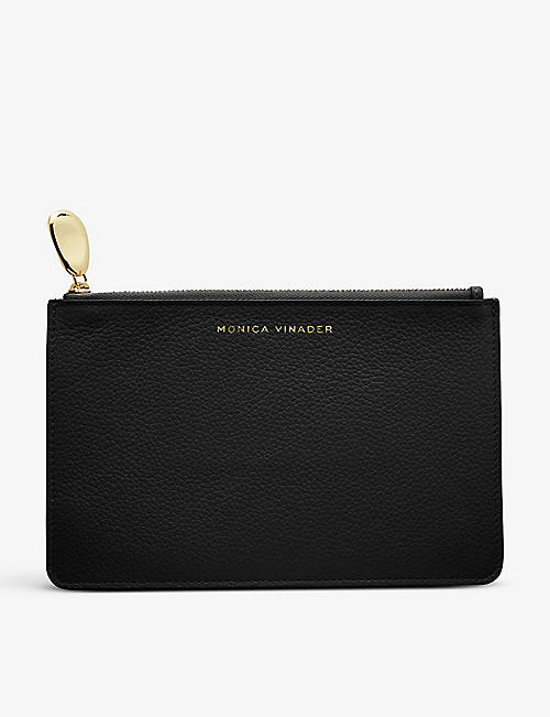 MONICA VINADER: Logo-embossed leather jewellery pouch