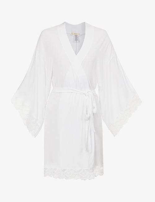 EBERJEY: Marry Me Mademoiselle stretch-modal and lace robe