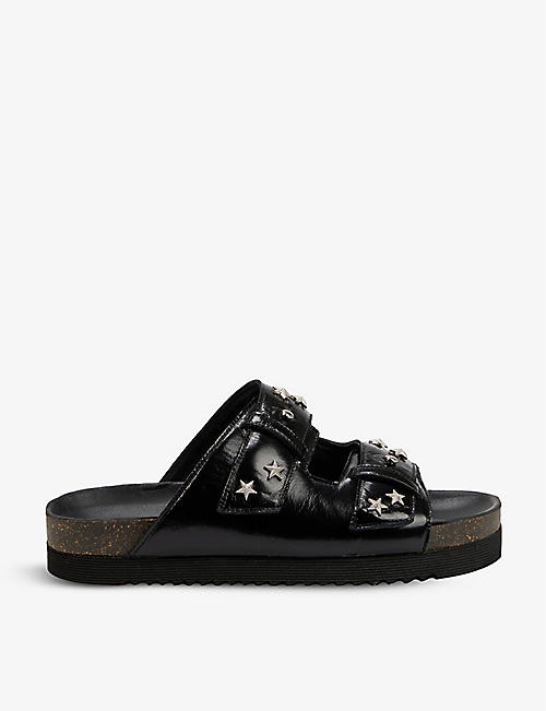ZADIG&VOLTAIRE: Alpha star-studded leather sandals