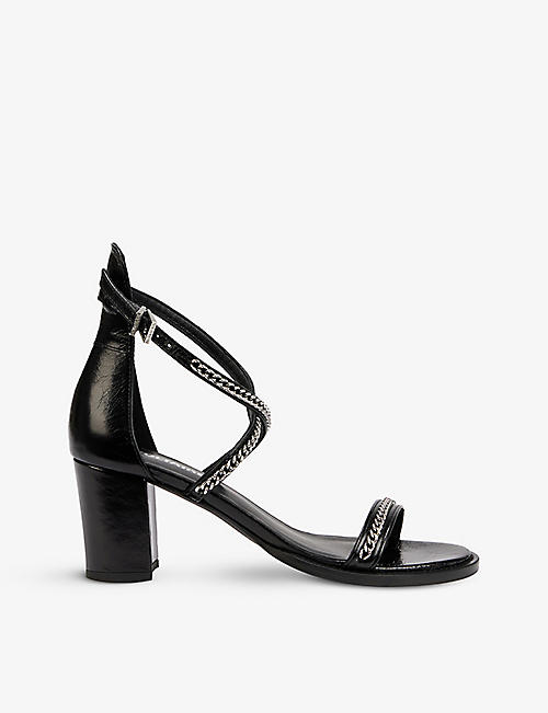 ZADIG&VOLTAIRE: May chain-detail leather heeled sandals