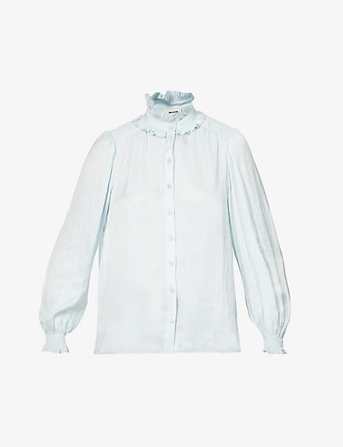 ZADIG&VOLTAIRE: Tacca frilled-collar satin shirt