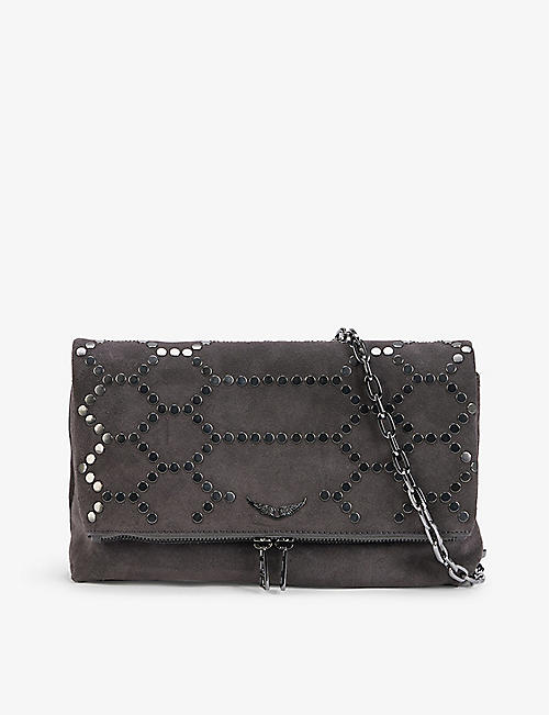 ZADIG&VOLTAIRE: Rocky studded suede cross-body bag