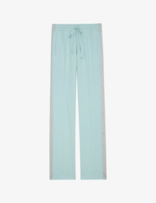Zadig & Voltaire Pomy Crepe Trousers In Celadon
