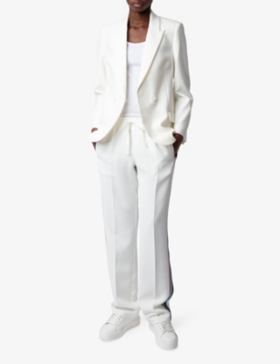 Zadig & Voltaire Womens Judo Pomy Side-stripe Woven Jogging Bottoms In Judo