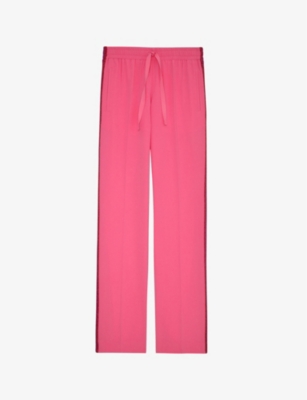 Zadig & Voltaire Zadig&voltaire Womens Rubber Pomy Side-stripe Woven Jogging Bottoms