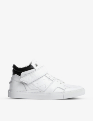 Zadig & Voltaire Logo-print Touch-strap Sneakers In White