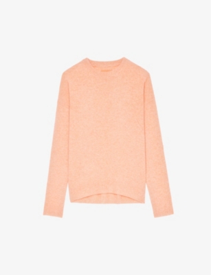 Zadig & Voltaire Cici Patch Cashmere Jumper In Corail