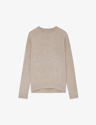 Zadig & Voltaire Cici Patch Cashmere Jumper In Ficelle